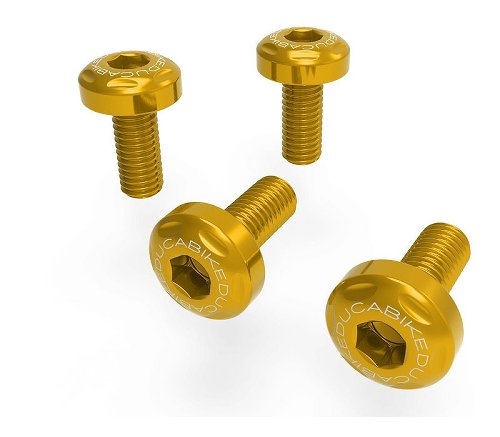 Ducabike Screw Set, Air guide ,4 pcs, gold - Ducati