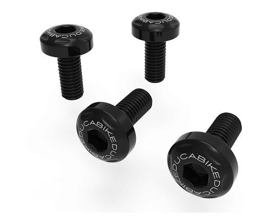 Ducabike Screw Set, Air guide ,4 pcs, black - Ducati