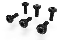 Ducabike Screw Set, Front Cover ,6 pcs, black - Ducati