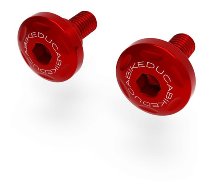 Ducabike Screw Set, Chain Protection ,2 pcs, red - Ducati
