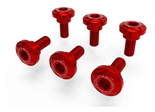 Ducabike Screw Set, Front Wheel Cover ,6 pcs, red - Ducati