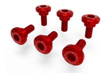 Ducabike Screw Set, Front Wheel Cover ,6 pcs, red - Ducati