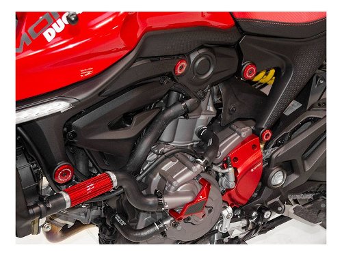 Ducabike Frame guards, 8 parts, red - Ducati Monster 937