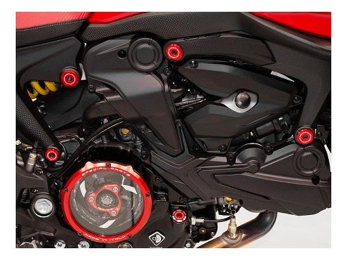 Ducabike Frame guards, 8 parts, red - Ducati Monster 937