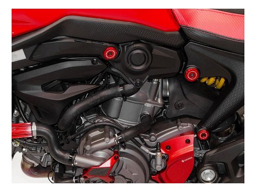 Ducabike Frame guards, 6 parts, red - Ducati Monster 937