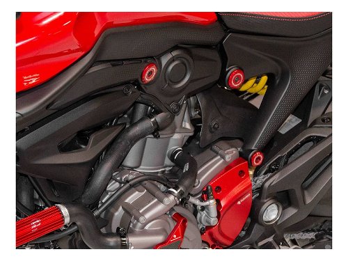 Ducabike Frame guards, 6 parts, red - Ducati Monster 937