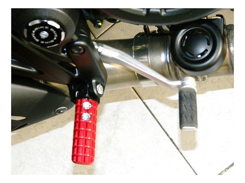 Ducabike Pillion Passenger Footpegs, red - Ducati