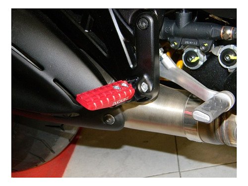 Ducabike Pillion Passenger Footpegs, red - Ducati