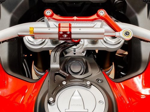 Ducabike holder set steering damper, red - Multistrada V4
