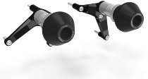 Ducabike frame protections, black/silver - Ducati Panigale