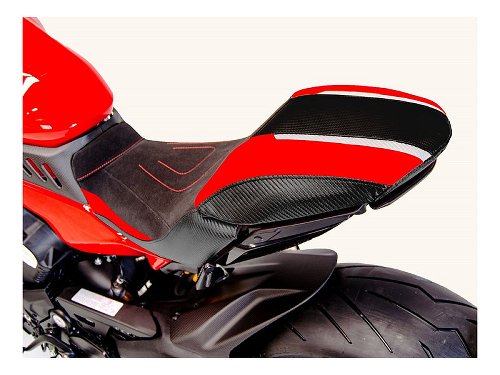 Funda asiento confort Ducabike Diavel V4, negro - rojo