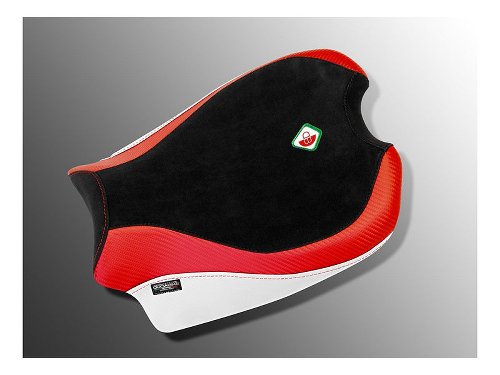 Ducabike comfort seat cover SF V2, black - red - white