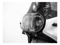 Ducabike protection de phare pliable en plexi DesertX