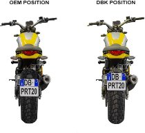 Ducabike verstellbare Kennzeichen Platte Scrambler