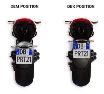 Ducabike support de plaque d'immatriculation réglable Diavel