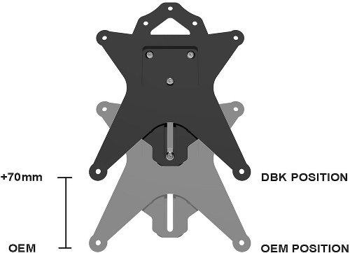 Ducabike support de plaque d'immatriculation réglable Diavel