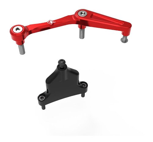 Ducabike kit mount steering damper, red