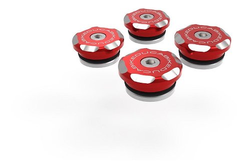 Kit Ducabike tapones cuadro bicolor DesertX, rojo