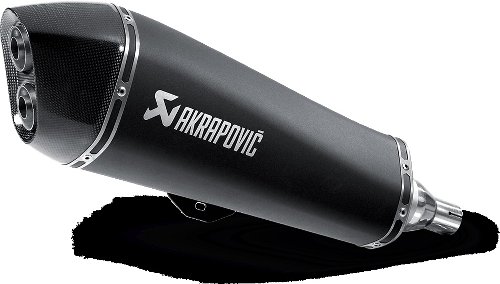 Akrapovic Silencer Slip-On Line, inox black, with EG-ABE -