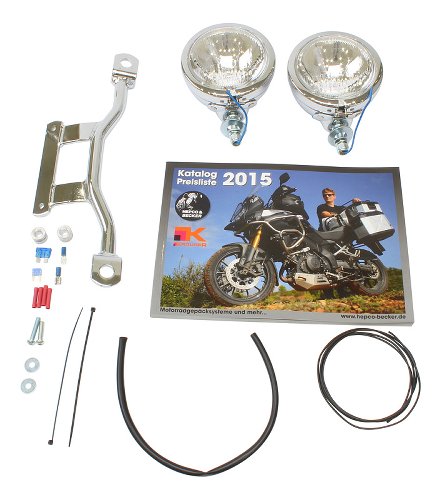 Hepco & Becker Twinlight kit, Chrome - Moto Guzzi Nevada