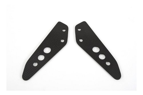 CarbonAttack Heel guard kit pillion with holes glossy -