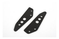 CarbonAttack Heel guard kit pillion with holes glossy -