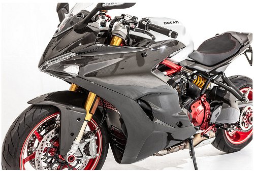 CarbonAttack Verkleidungsseiten-Satz Tank glänzend - Ducati