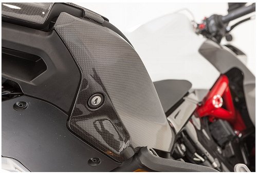 CarbonAttack Verkleidungsseiten-Satz Tank glänzend - Ducati