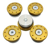 CNC Racing Frame cap set, gold, Ducati Monster S4R / 695 /