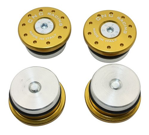 CNC Racing Frame cap set, gold - Ducati Sportclassic