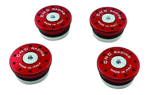 CNC Racing Frame cap set, red - Ducati Sportclassic
