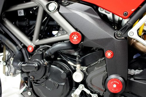 CNC Racing Ducati Rahmenschützer-Set MTS 1200 rot