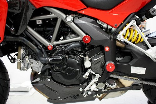 CNC Racing Ducati Rahmenschützer-Set MTS 1200 rot