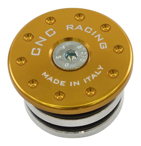 CNC Racing Tapón tuerca rueda frontal derecho, 1 piz., oro -