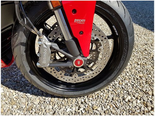 CNC Racing Tapón tuerca rueda frontal derecho, 1 piz., rojo
