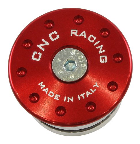 CNC Racing Tapón tuerca rueda frontal derecho, 1 piz., rojo