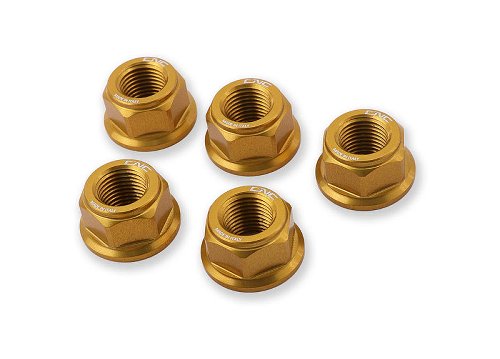 CNC Racing Mutternset Kettenrad/-flansch , M10x1,25, 5 stk.,