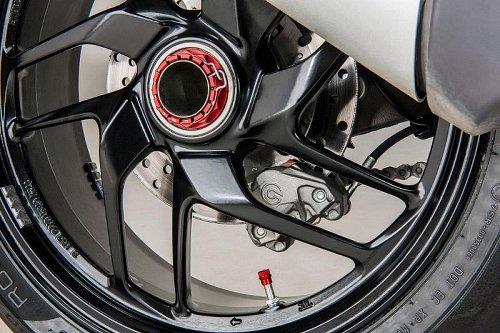 CNC Racing Kit de tuercas de rueda trasera, rojo - Ducati