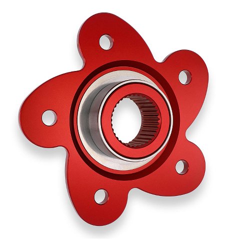 CNC Racing Rear sprocket flange, 5 holes, red - Ducati