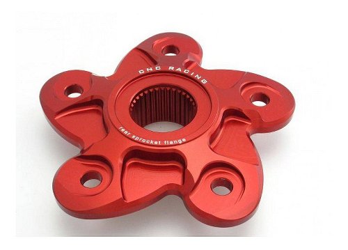 CNC Racing Rear sprocket flange, 5 holes, red - Ducati