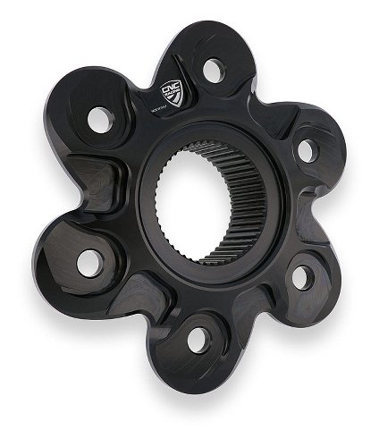 CNC Racing Rear sprocket flange, 6 holes, black - Ducati