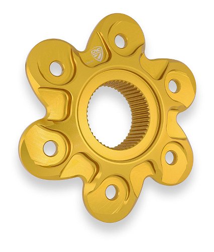 CNC Racing Flangia portacorona, 6 fori, oro - Ducati
