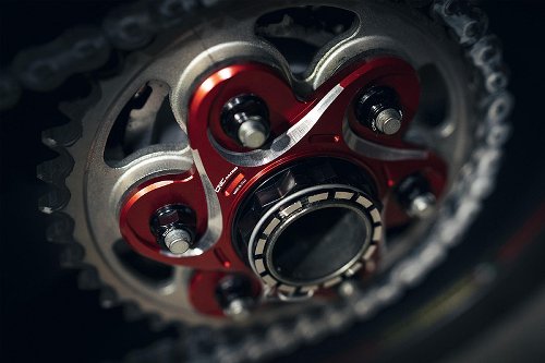 CNC Racing Rear sprocket flange, 6 holes, Bicolor,