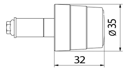 CNC Racing Contrappesi manubrio, Bicolor, nero/nero