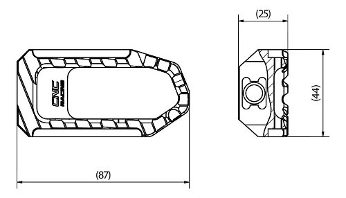 CNC Racing Foot pegs Touring, driver, gold - Ducati / MV