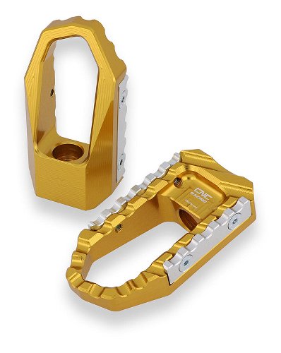 CNC Racing Foot pegs Touring, driver, gold - Ducati / MV