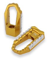 CNC Racing Foot pegs Touring, driver, gold - Ducati / MV