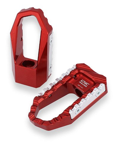 CNC Racing Foot pegs Touring, driver, red - Ducati / MV