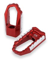 CNC Racing Foot pegs Touring, driver, red - Ducati / MV