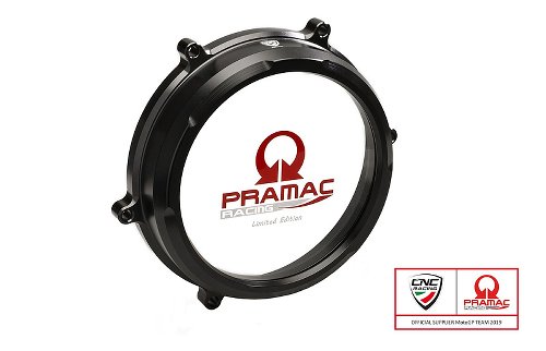 CNC Racing Clear oil bath clutch cover, PRAMAC, black -